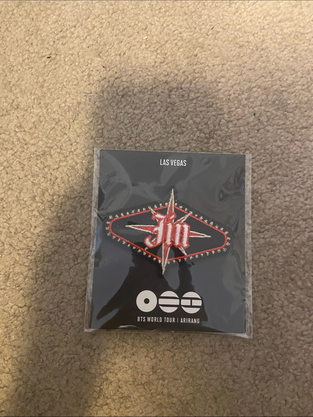 BTS Ariang Jin Vegas Pin Patch